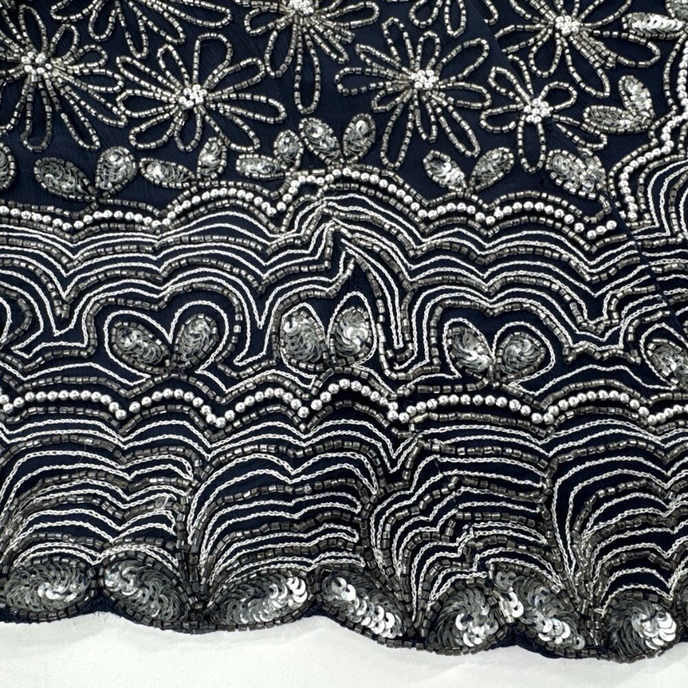 Adrianna Papell Silk Sequin Beaded Top Shirt Womens 8 Evening Cocktail $148 NEW - Picture 13 of 14